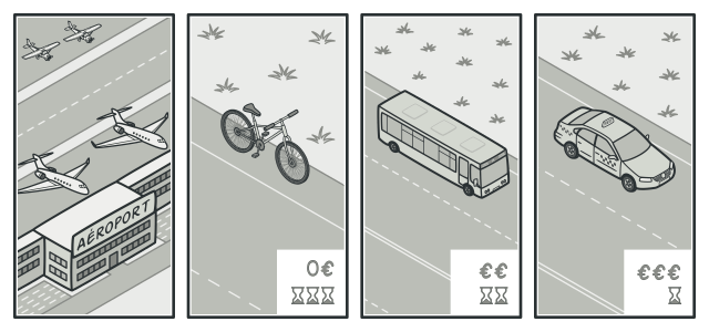 Diff&eacute;rentes strat&eacute;gies de transport